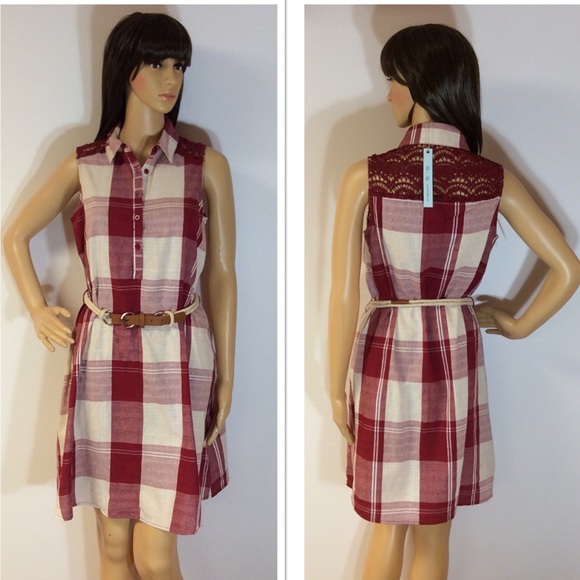 Belted Plaid Shirt Dress - Picture 4 of 4
